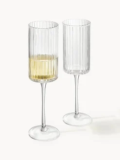 Copas De Champagne|Vajillas Completas></noscript>Westwing Collection Copas flauta sopladas Aleo, 4 uds. Transparente