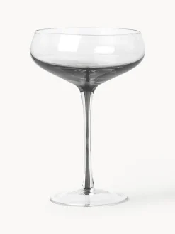 Hot Copas pompadour de champán de vidrio con degradado sopladas Smoke, 4 uds. Copas De Champagne|Vajillas Completas