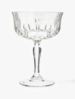 Discount Copas pompadour de champán de cristal con relive Opera, 6 uds. Copas De Champagne|Vajillas Completas