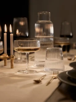 Copas De Champagne|Vajillas Completas>Westwing Collection Copas pompadour de champán artesanales con relieves Cami, 4 uds.