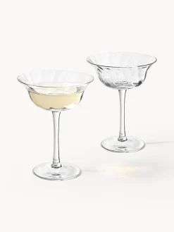 Clearance Copas pompadour de champán sopladas Swirl, 4 uds. Copas De Champagne|Vajillas Completas