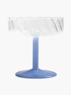 Copas pompadour de champán artesanales de vidrio de borosilicato Twirl, 2 uds. Copas De Cóctel|Vajillas Completas