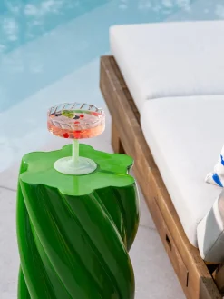 Best Copas pompadour de champán artesanales de vidrio de borosilicato Twirl, 2 uds. Copas De Cóctel|Menaje De Mesa