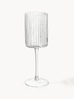 Menaje De Mesa>Westwing Collection Copos de vino soplados Aleo, 4 uds. Transparente