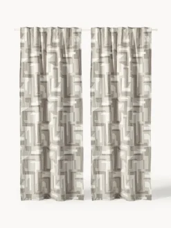 Cortinas Y Visillos|Mantas></noscript>Westwing Collection Cortina opaca de chenilla con cinta de lazo Felice, 2 uds. Tonos beige, blanco