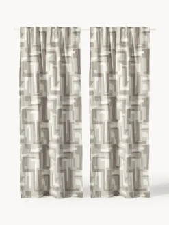 Cortinas Y Visillos|Mantas></noscript>Westwing Collection Cortina opaca de chenilla con cinta de lazo Felice, 2 uds. Tonos beige, blanco