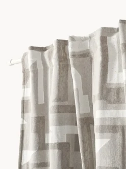 Cortinas Y Visillos|Mantas></noscript>Westwing Collection Cortina opaca de chenilla con cinta de lazo Felice, 2 uds. Tonos beige, blanco