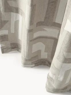 Cortinas Y Visillos|Mantas></noscript>Westwing Collection Cortina opaca de chenilla con cinta de lazo Felice, 2 uds. Tonos beige, blanco