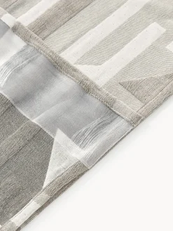 Cortinas Y Visillos|Mantas></noscript>Westwing Collection Cortina opaca de chenilla con cinta de lazo Felice, 2 uds. Tonos beige, blanco