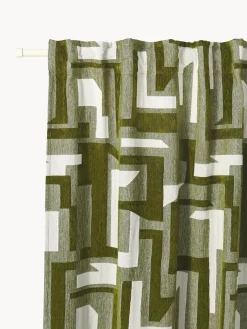 Hot Cortina opaca de chenilla con cinta de lazo Felice, 2 uds. Cortinas Y Visillos|Mantas