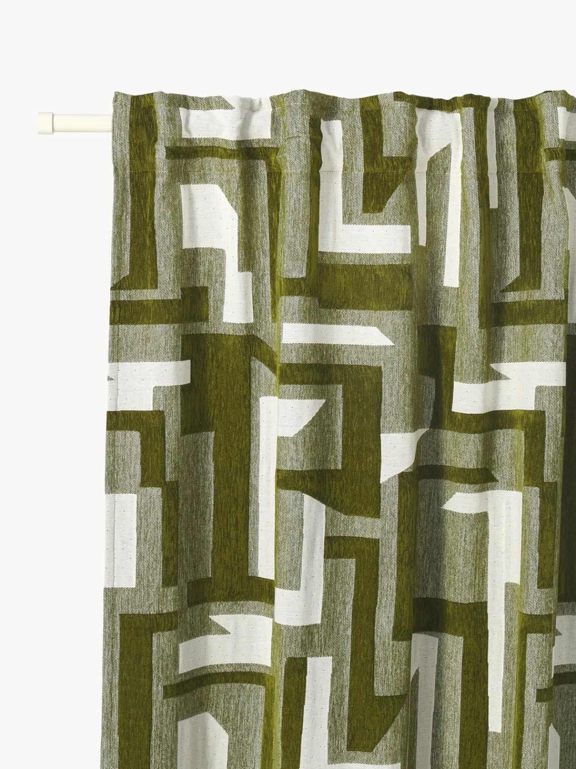 Hot Cortina opaca de chenilla con cinta de lazo Felice, 2 uds. Cortinas Y Visillos|Mantas