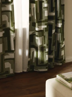 Hot Cortina opaca de chenilla con cinta de lazo Felice, 2 uds. Cortinas Y Visillos|Mantas