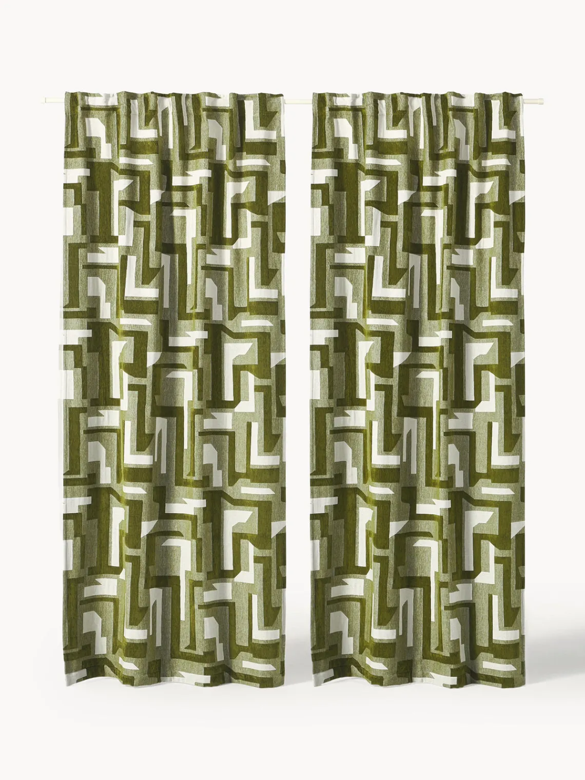 Hot Cortina opaca de chenilla con cinta de lazo Felice, 2 uds. Cortinas Y Visillos|Mantas