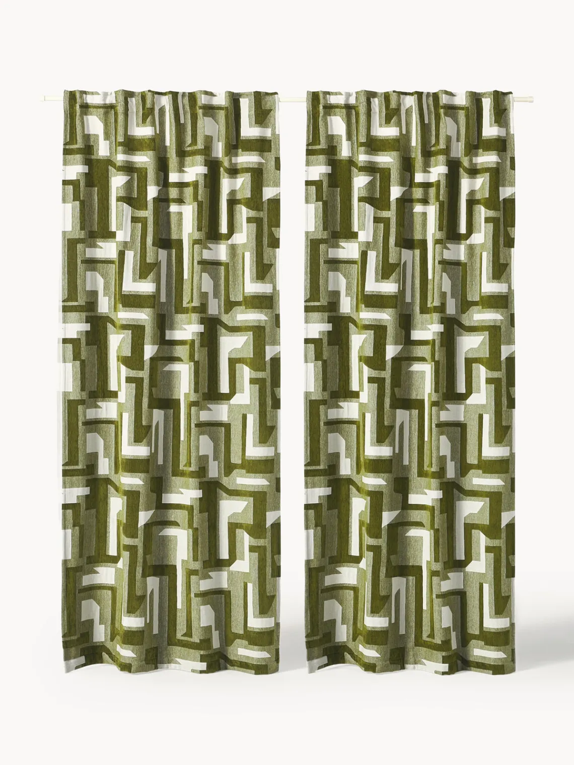 Hot Cortina opaca de chenilla con cinta de lazo Felice, 2 uds. Cortinas Y Visillos|Mantas