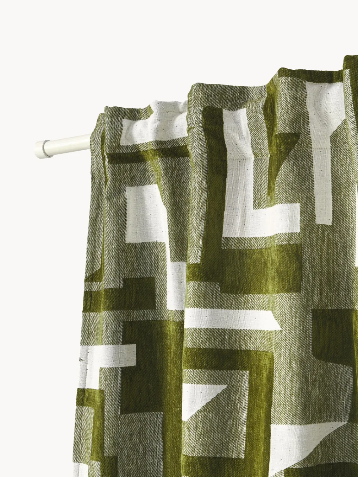 Hot Cortina opaca de chenilla con cinta de lazo Felice, 2 uds. Cortinas Y Visillos|Mantas