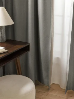 Cortinas opacas con multibanda Asher, 2 uds. Cortinas Y Visillos|Mantas