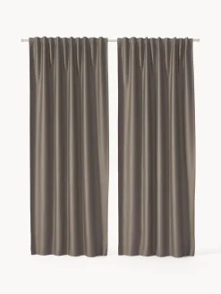 Cortinas Y Visillos|Mantas>Westwing Collection Cortinas opacas con multibanda Asher, 2 uds. Taupe