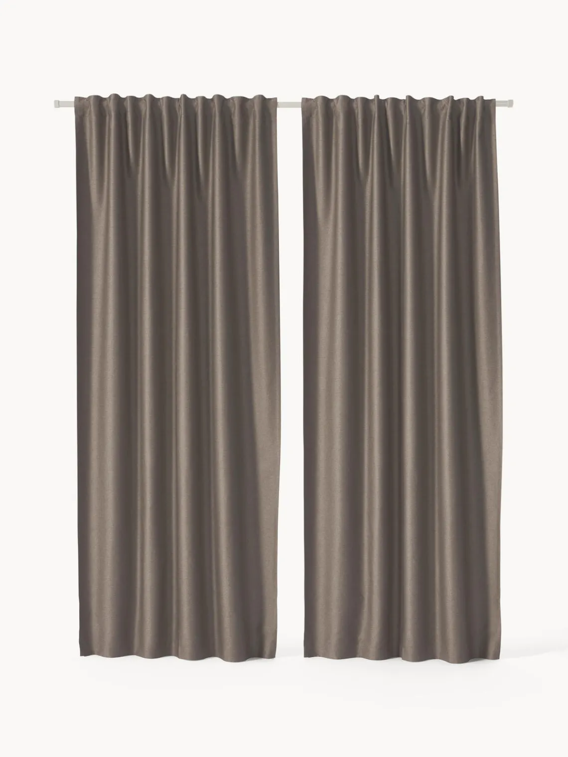 Cortinas Y Visillos|Mantas>Westwing Collection Cortinas opacas con multibanda Asher, 2 uds. Taupe