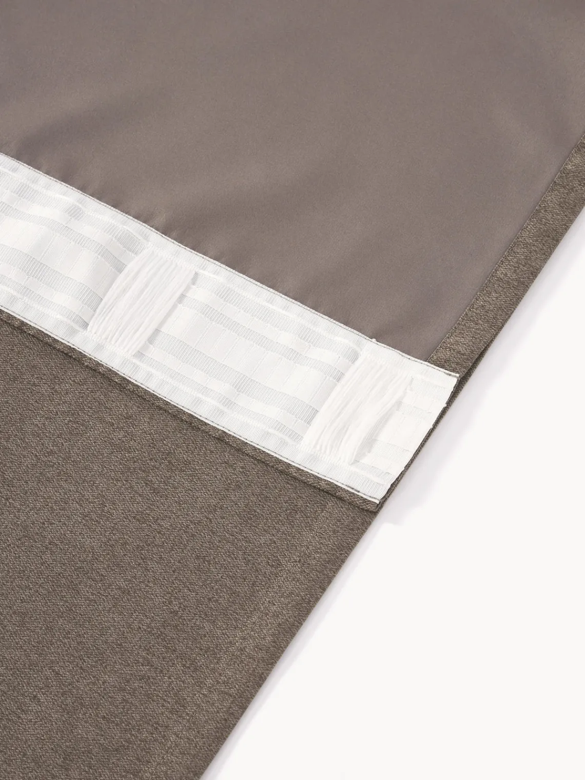 Cortinas Y Visillos|Mantas>Westwing Collection Cortinas opacas con multibanda Asher, 2 uds. Taupe