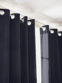 New Cortinas oscurecedoras de terciopelo con ojales Rush, 2 uds. Cortinas Y Visillos|Mantas