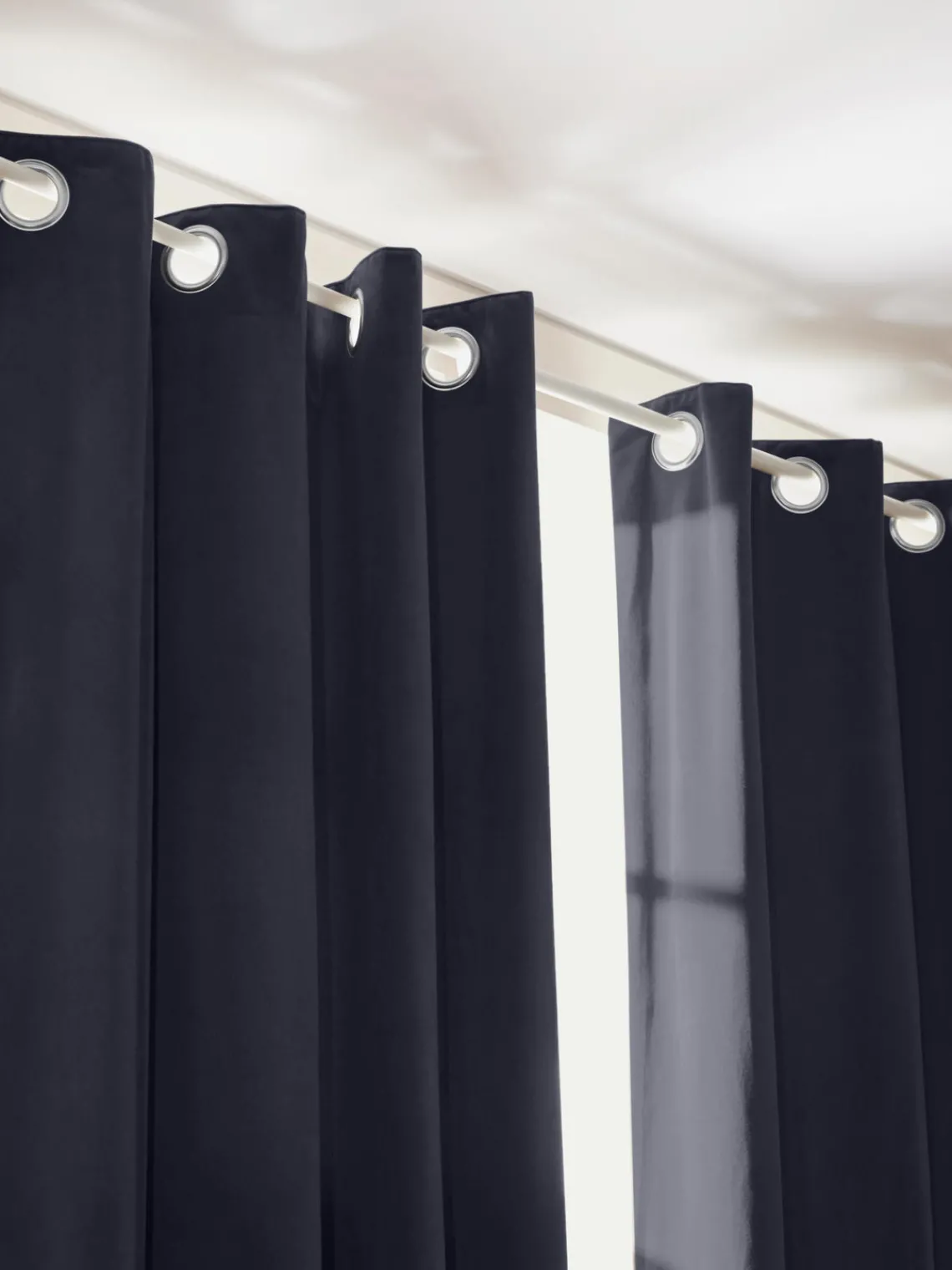 New Cortinas oscurecedoras de terciopelo con ojales Rush, 2 uds. Cortinas Y Visillos|Mantas