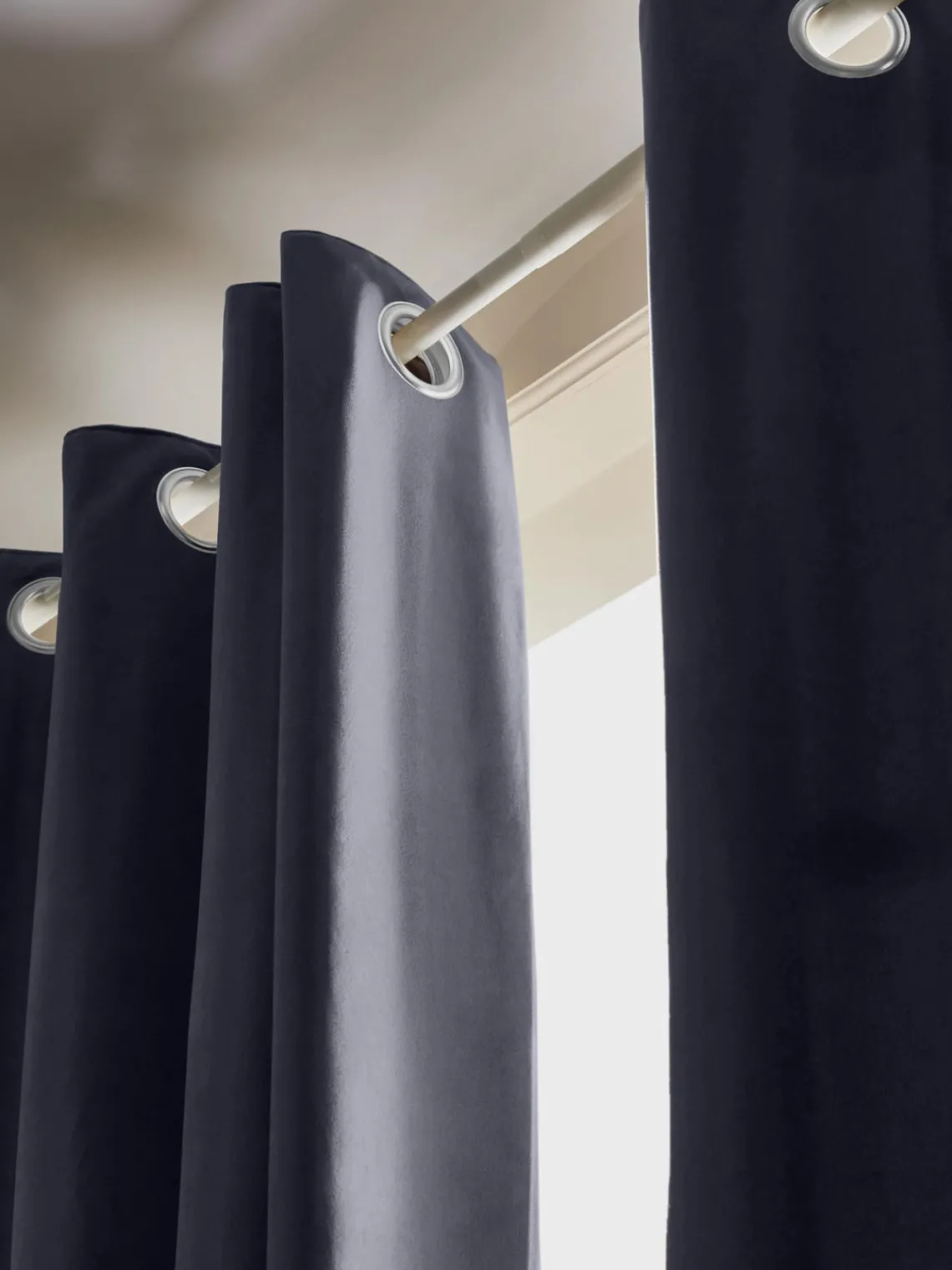 New Cortinas oscurecedoras de terciopelo con ojales Rush, 2 uds. Cortinas Y Visillos|Mantas