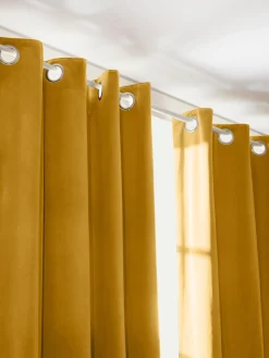 Cortinas Y Visillos|Mantas></noscript>Westwing Collection Cortinas oscurecedoras de terciopelo con ojales Rush, 2 uds. Amarillo