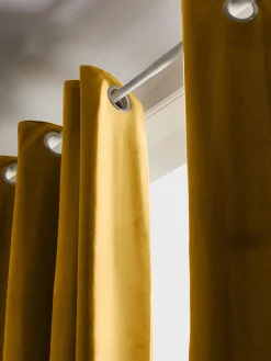 Cortinas Y Visillos|Mantas></noscript>Westwing Collection Cortinas oscurecedoras de terciopelo con ojales Rush, 2 uds. Amarillo
