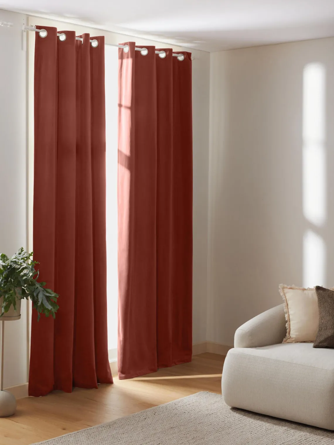 Sale Cortinas oscurecedoras de terciopelo con ojales Rush, 2 uds. Cortinas Y Visillos|Mantas