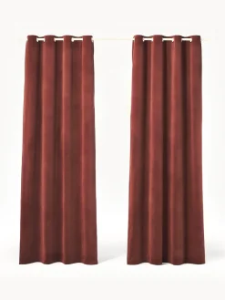 Sale Cortinas oscurecedoras de terciopelo con ojales Rush, 2 uds. Cortinas Y Visillos|Mantas