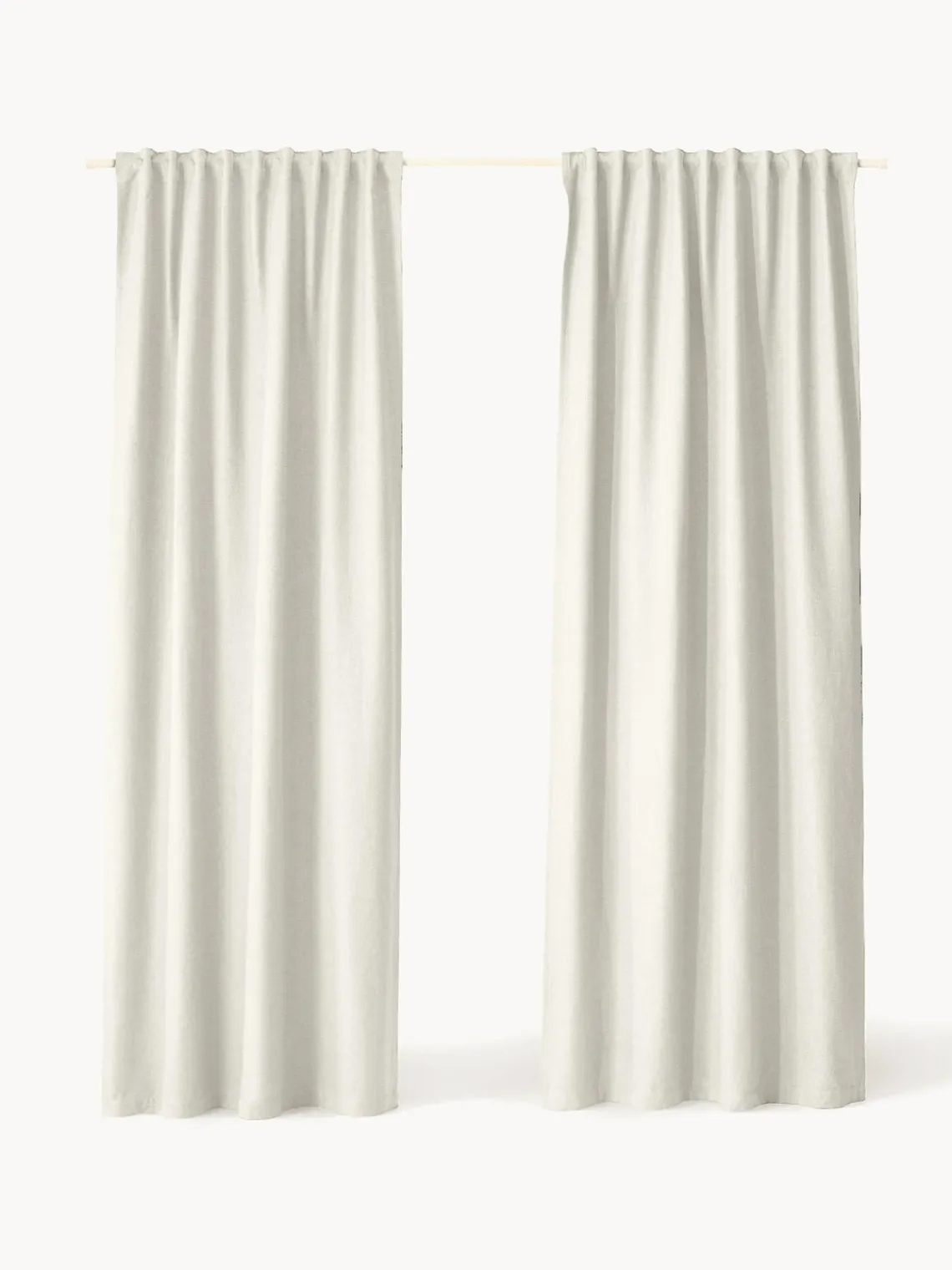 Cortinas Y Visillos|Mantas>Westwing Collection Cortinas semiopacas con multibanda Jensen, 2 uds. Beige claro