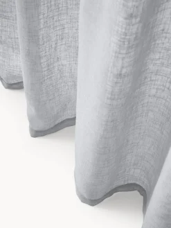 Cortinas Y Visillos|Mantas></noscript>Westwing Collection Cortinas semitransparente con cinta de lazo Gardine Ibiza, 2 uds. Gris