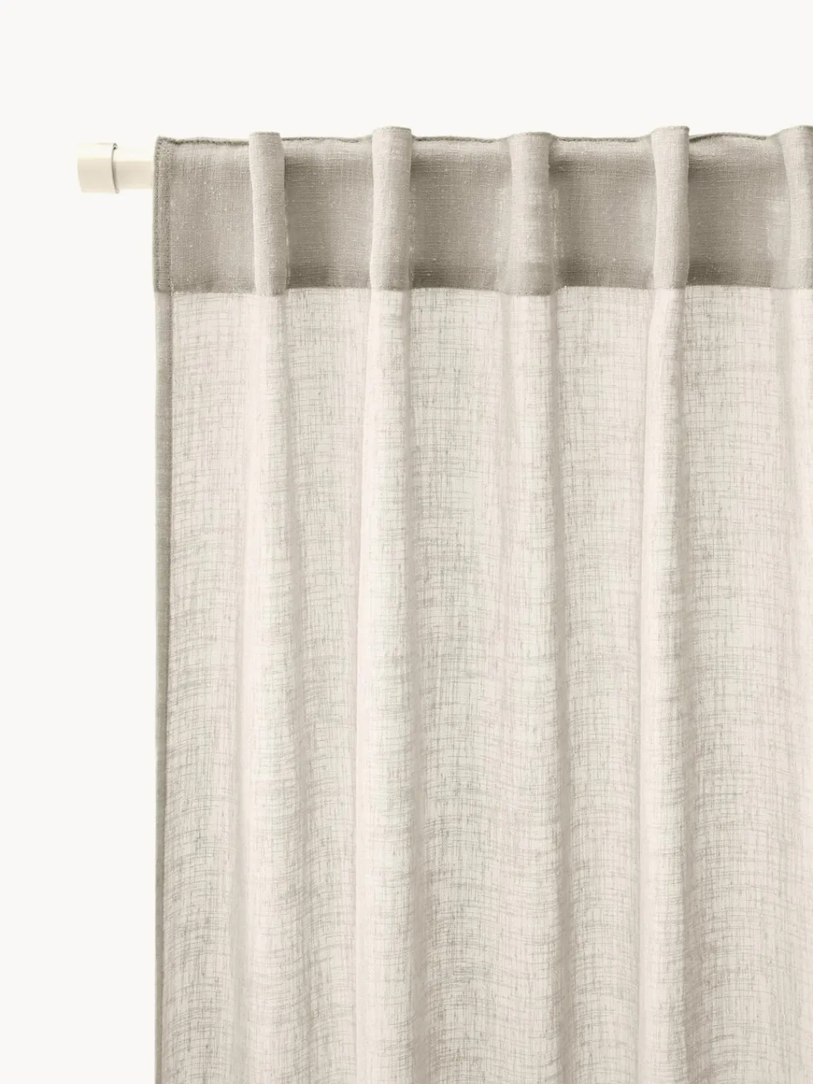 New Cortinas semitransparente con cinta de lazo Gardine Ibiza, 2 uds. Cortinas Y Visillos|Mantas