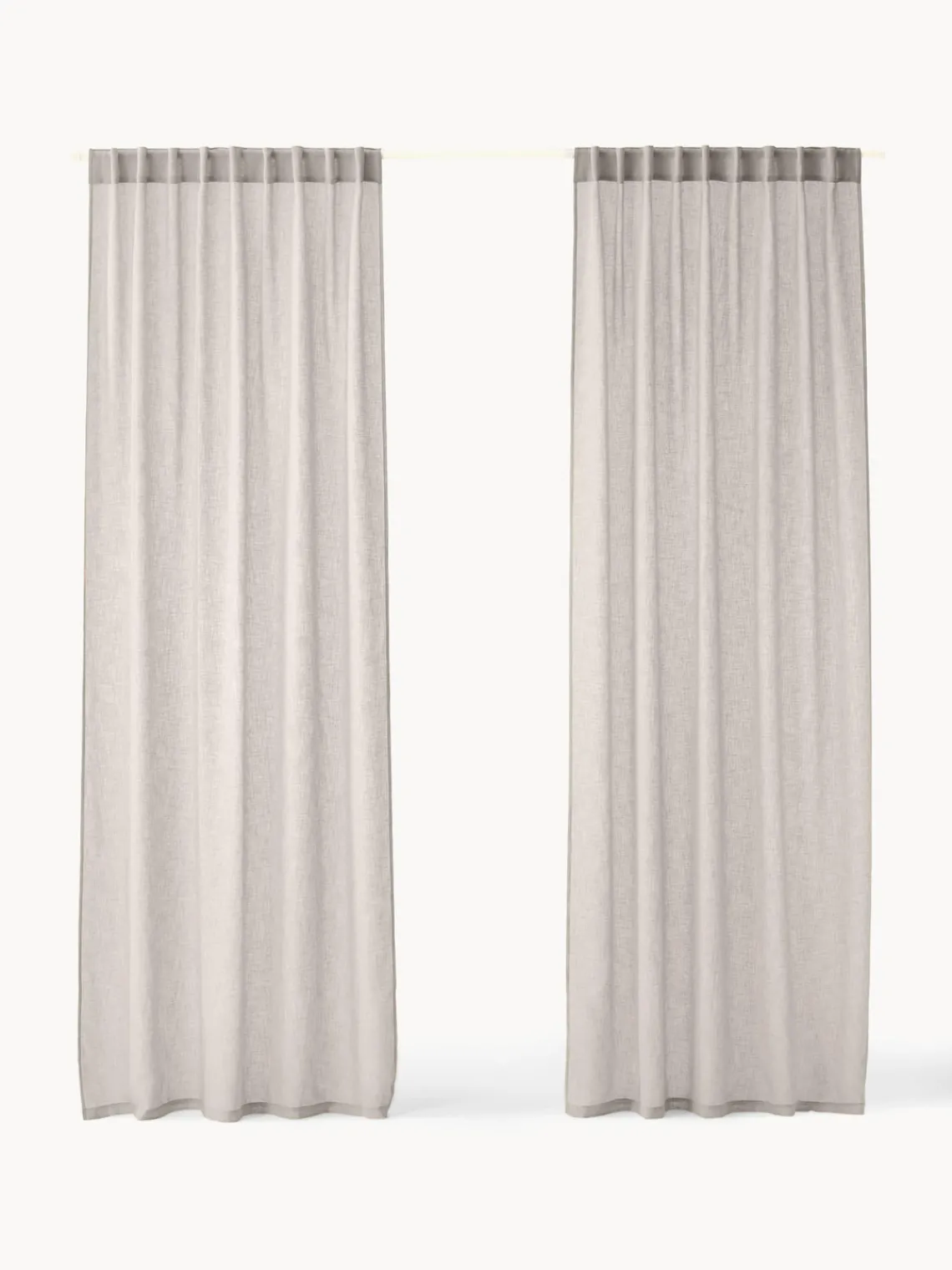 New Cortinas semitransparente con cinta de lazo Gardine Ibiza, 2 uds. Cortinas Y Visillos|Mantas