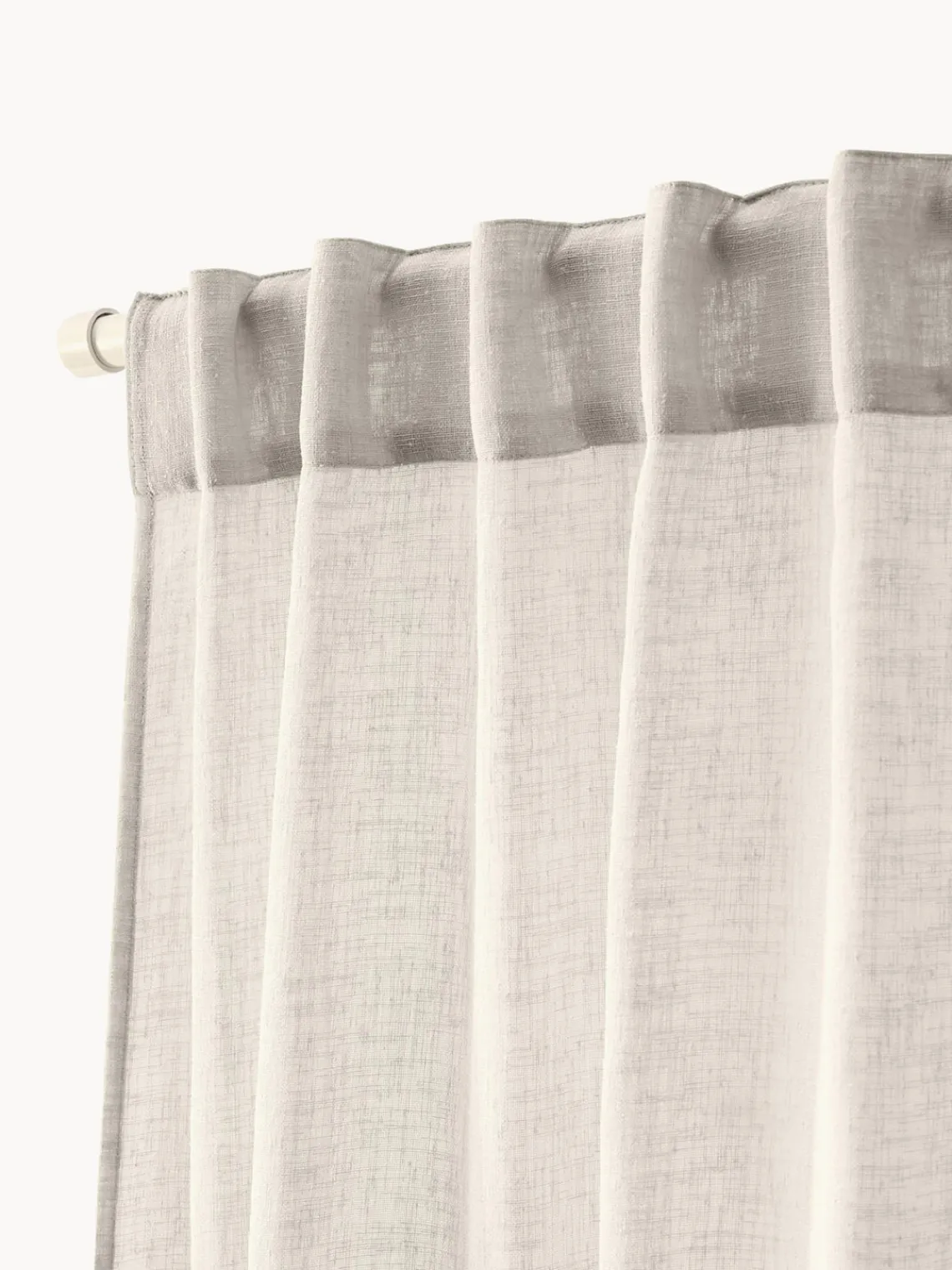 New Cortinas semitransparente con cinta de lazo Gardine Ibiza, 2 uds. Cortinas Y Visillos|Mantas