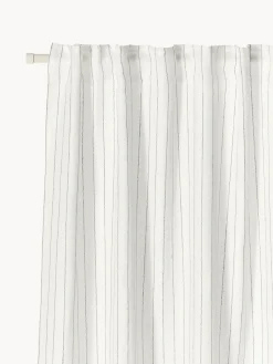 Cortinas Y Visillos|Mantas>Westwing Collection Cortinas semitransparentes con lazo Birch, 2 uds. Blanco Off White