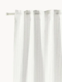 Cortinas Y Visillos|Mantas>Westwing Collection Cortinas semitransparente con cinta de lazo Birch, 2 uds. Blanco