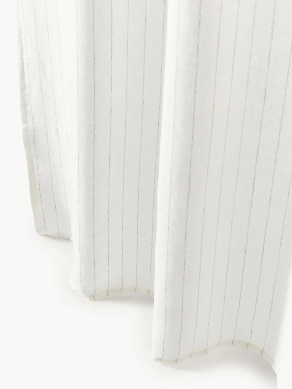 Cortinas Y Visillos|Mantas>Westwing Collection Cortinas semitransparente con cinta de lazo Birch, 2 uds. Blanco