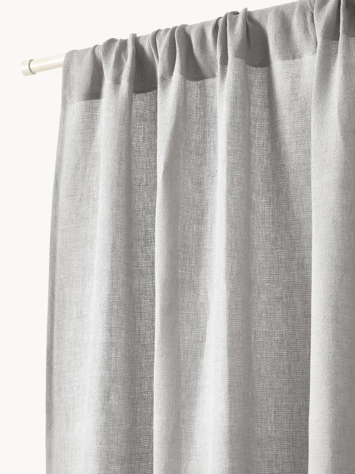 Cortinas Y Visillos|Mantas>Westwing Collection Cortinas semitransparentes con dobladillo Harmony, 2 uds. Gris claro