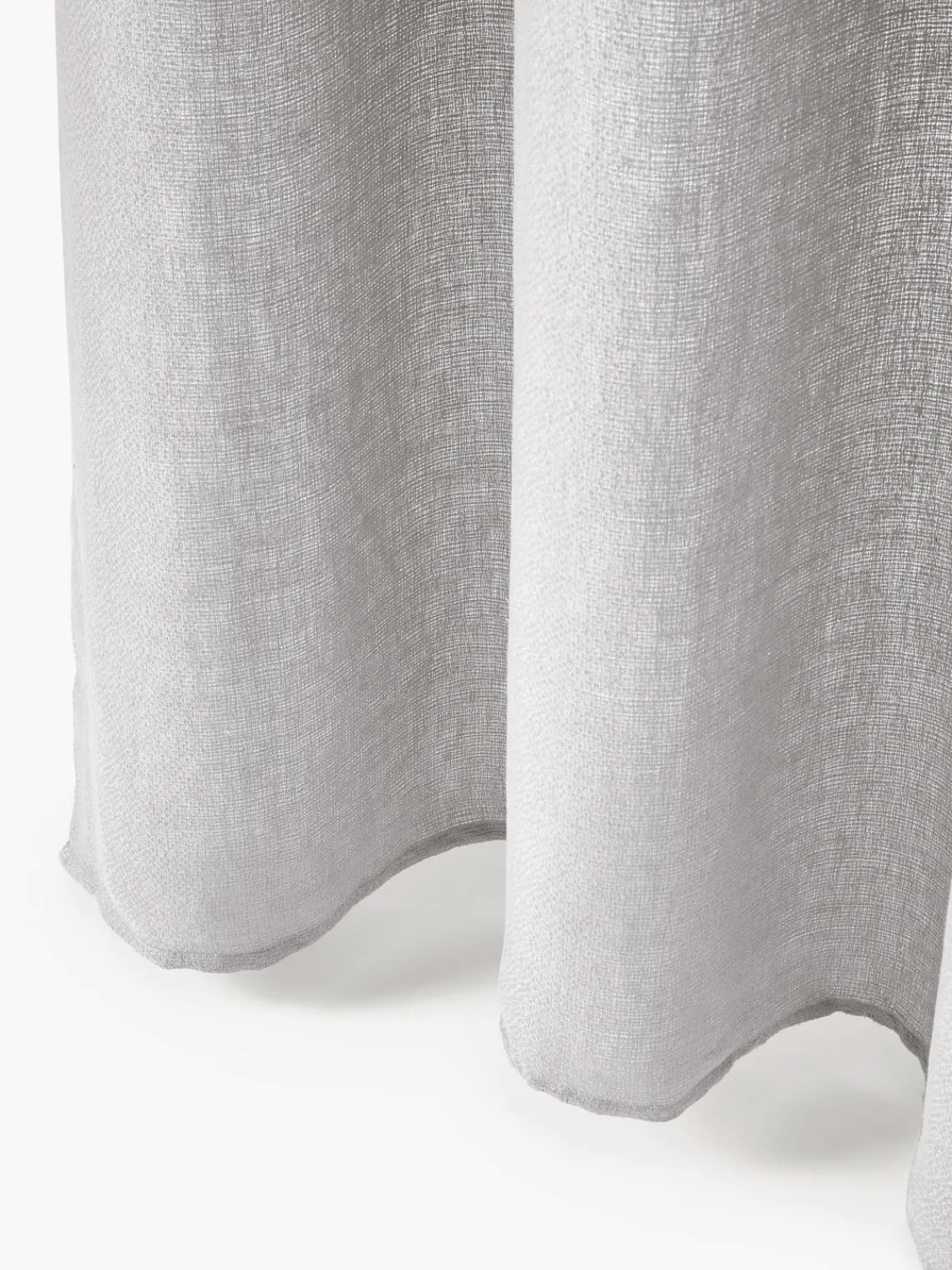 Cortinas Y Visillos|Mantas>Westwing Collection Cortinas semitransparentes con dobladillo Harmony, 2 uds. Gris claro