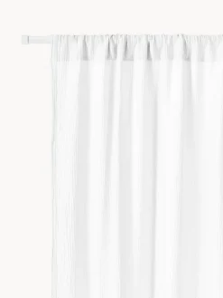 Cortinas Y Visillos|Mantas>Westwing Collection Cortinas semitransparente de muselina con dobladillo Malvina, 2 uds.