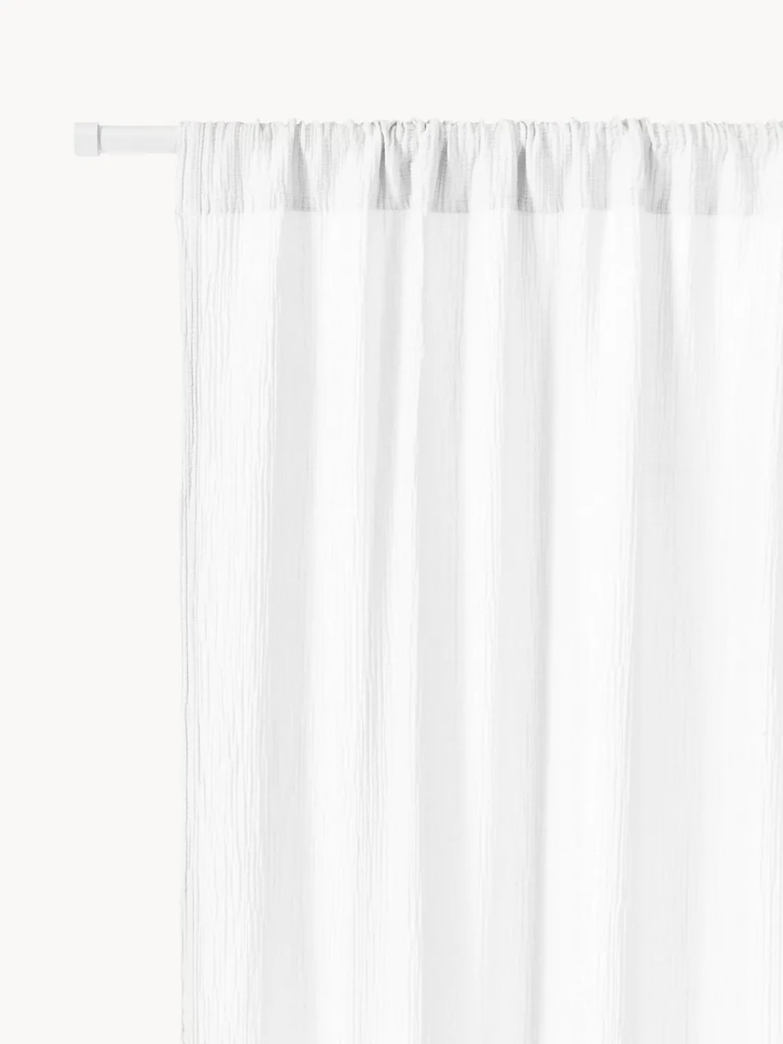 Cortinas Y Visillos|Mantas>Westwing Collection Cortinas semitransparente de muselina con dobladillo Malvina, 2 uds.