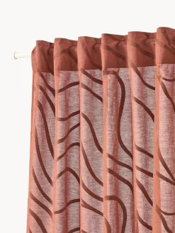 Hot Cortinas semitransparentes con lazos Lidia, 2 uds. Cortinas Y Visillos|Mantas