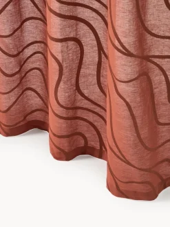 Hot Cortinas semitransparentes con lazos Lidia, 2 uds. Cortinas Y Visillos|Mantas