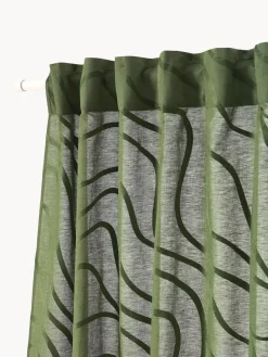 Best Cortinas semitransparentes con lazos Lidia, 2 uds. Cortinas Y Visillos|Mantas