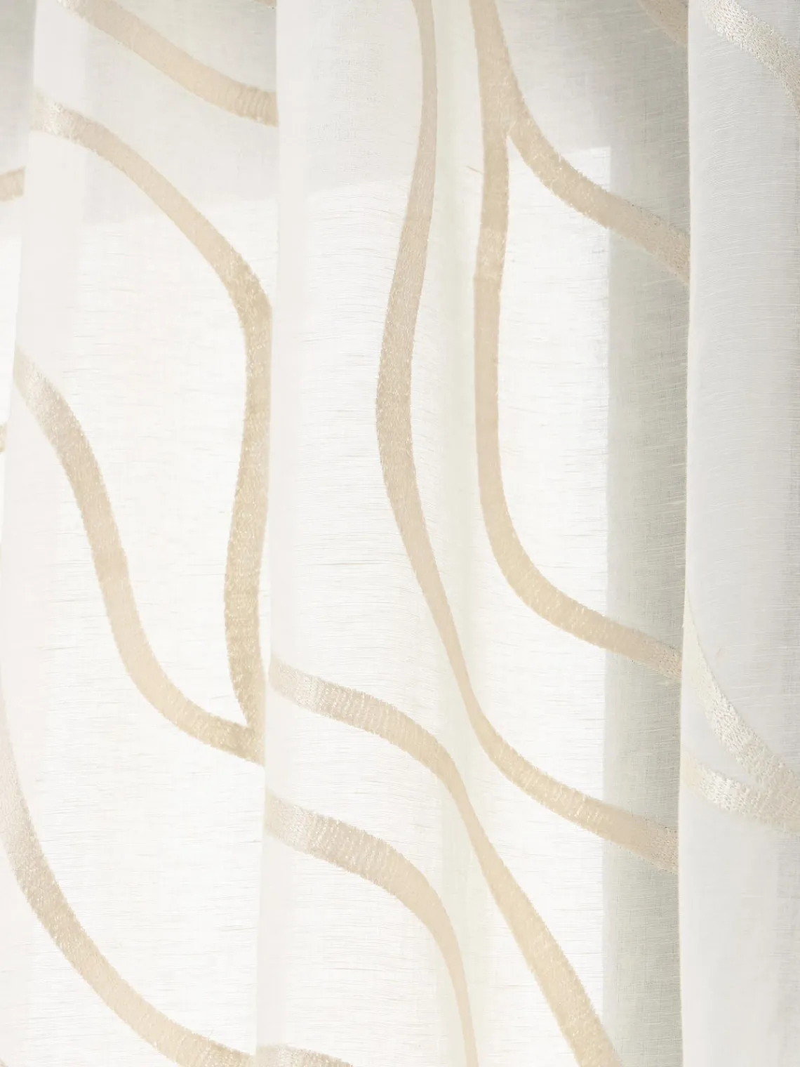 Cortinas Y Visillos|Mantas>Westwing Collection Cortinas semitransparentes con lazos Lidia, 2 uds. Blanco Off White