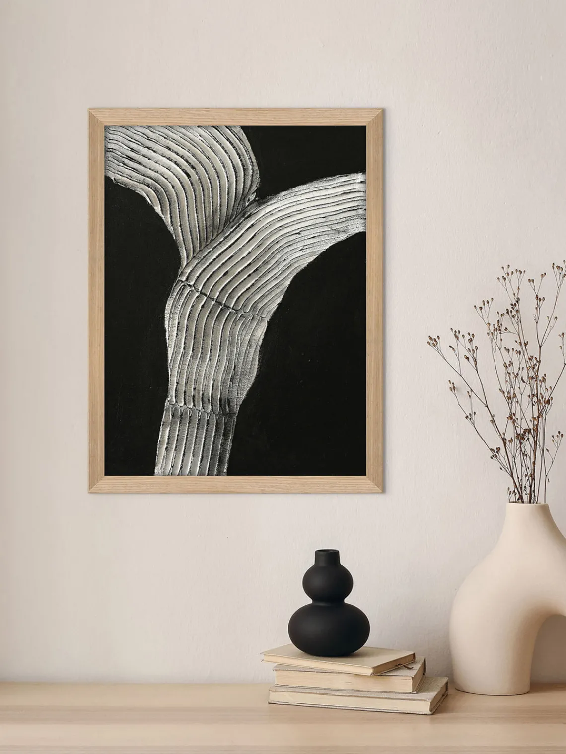 Lienzos|Jarrones>Malerifabrikken Cuadro con marco Raw Shape II, sobre lienzo