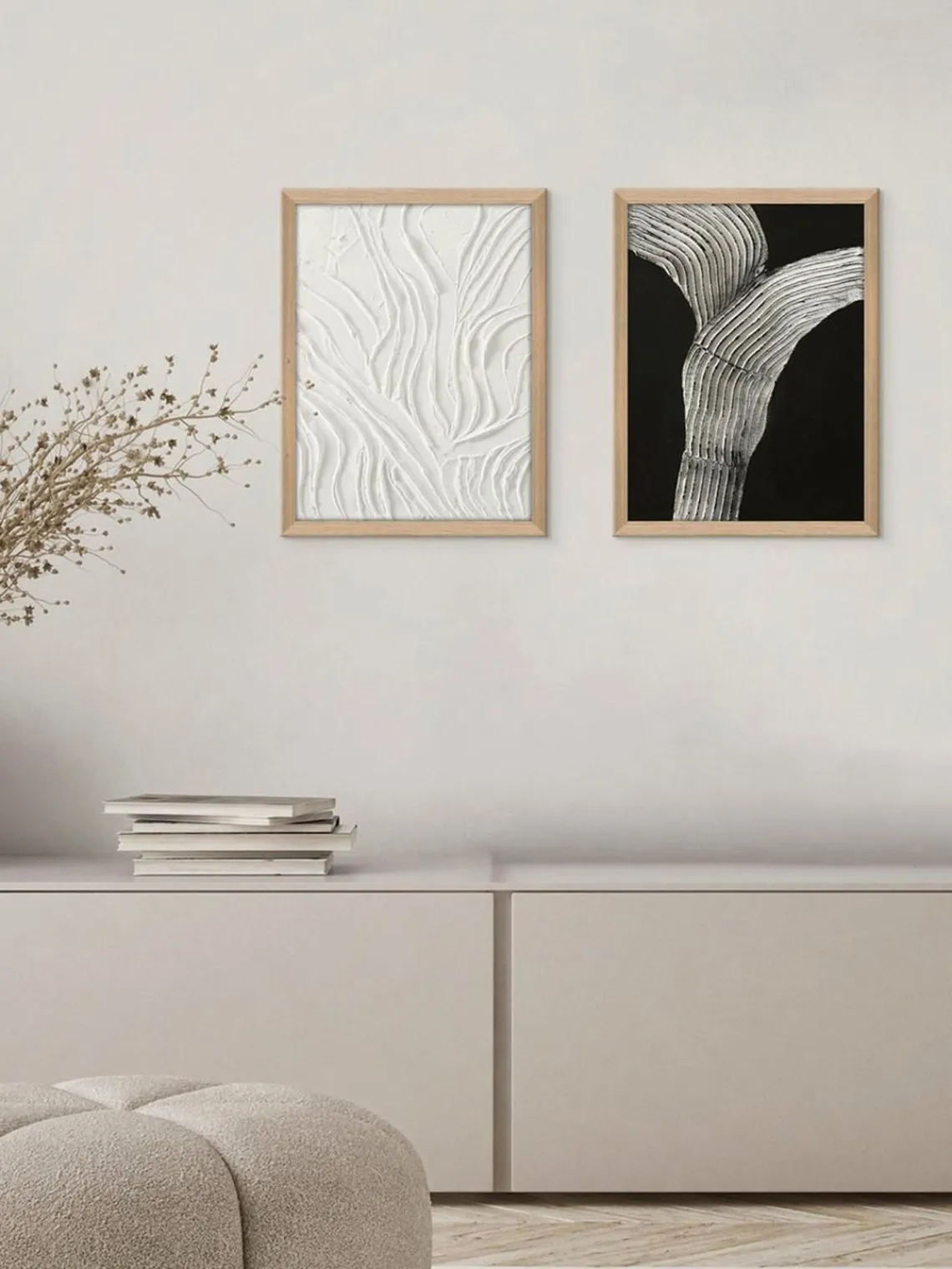 Lienzos|Jarrones>Malerifabrikken Cuadro con marco Raw Shape II, sobre lienzo