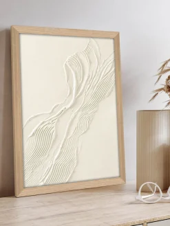 Outlet Cuadro en lienzo enmarcado pintado a mano Beige Heritage Lienzos|Jarrones