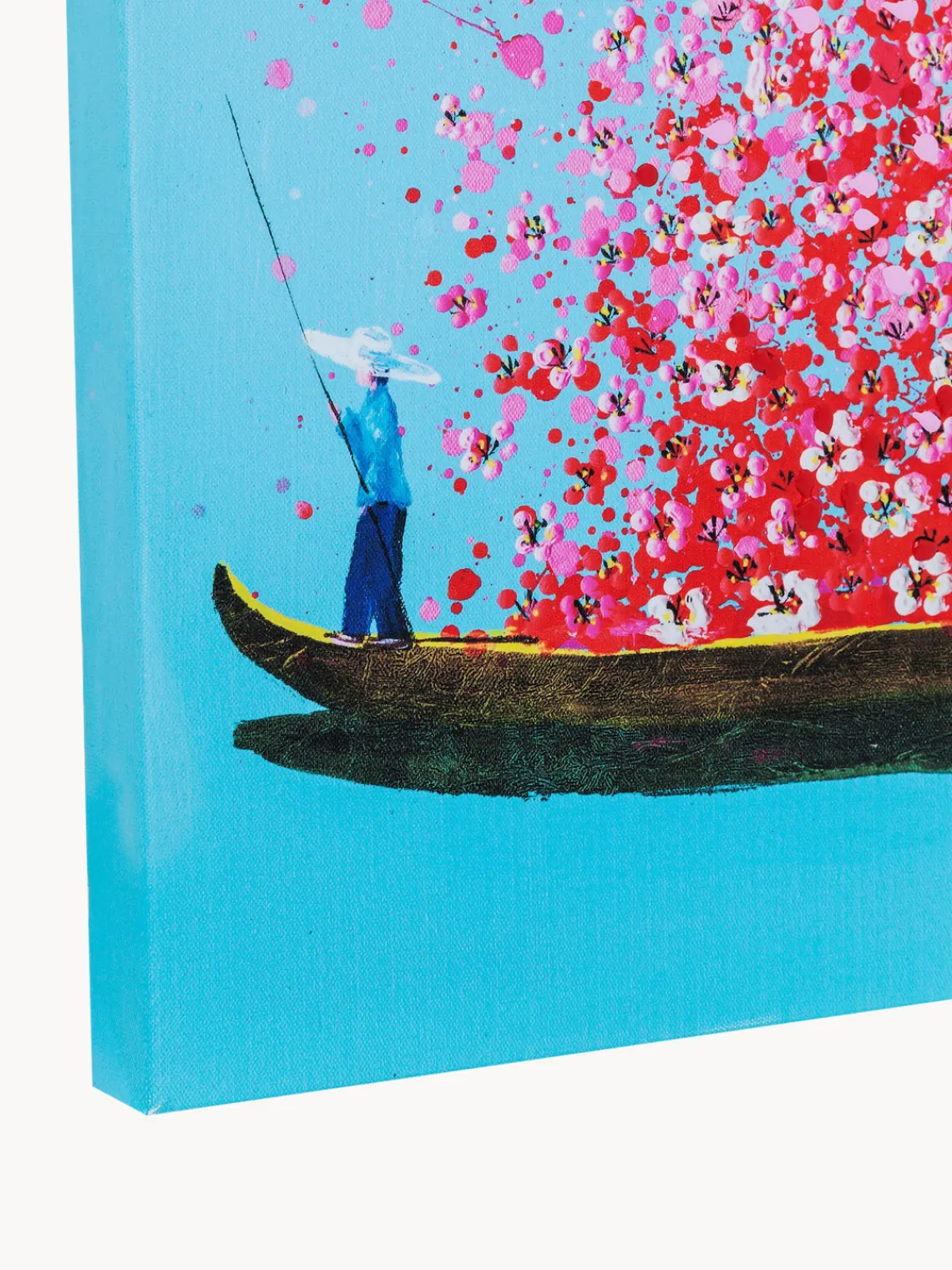 Lienzos|Jarrones>Kare Design Cuadro en lienzo pintado Flower Boat